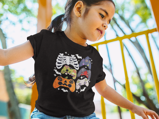 Halloween Gamer T- Shirt- kids, 100% Cotton, Pre- Washed