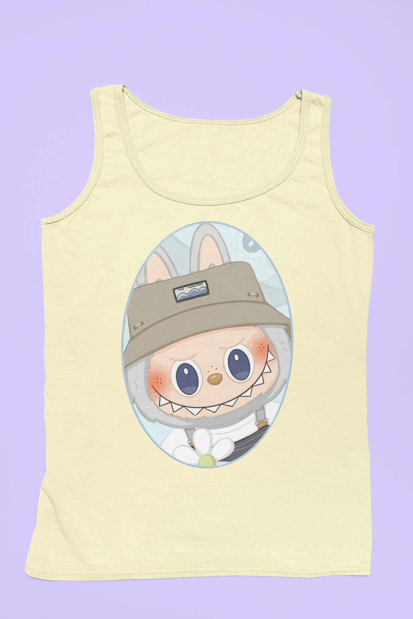 Cute Explorer Monster Kids Tank Top – Vintage-Inspired Cartoon Graphic